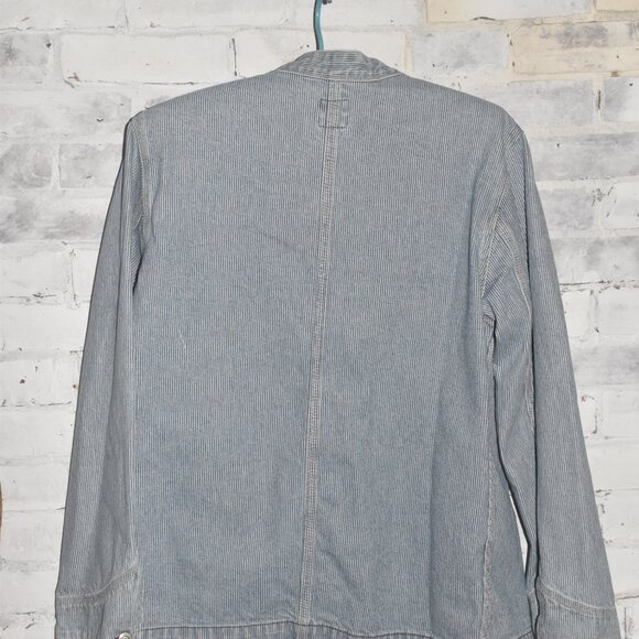 Retro GAP Blue White Striped Cotton Perfect Fall Jacket Size M! - Picture 5 of 5